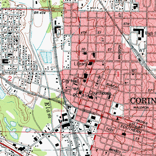 Topographic Map of Curlee Museum, MS