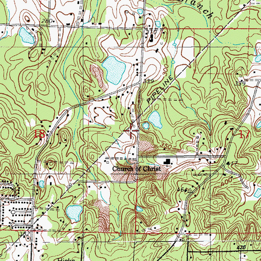 Topographic Map of Pleasant Hill School (historical), AR