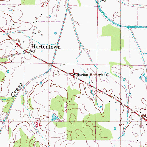 Topographic Map of Horton Memorial Church, MS
