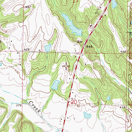 Topographic Map of Lochinvar (historical), MS
