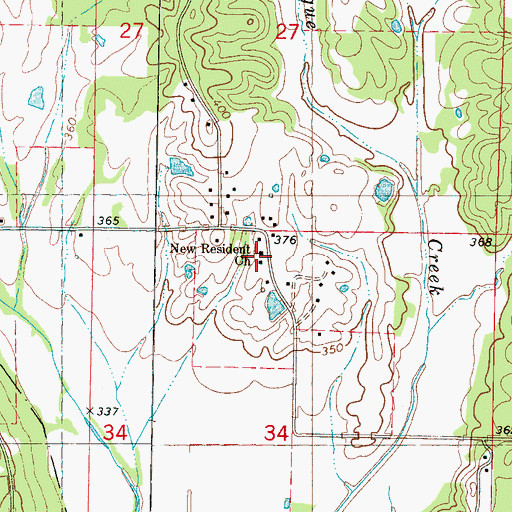 Topographic Map of New Resident Church, MS