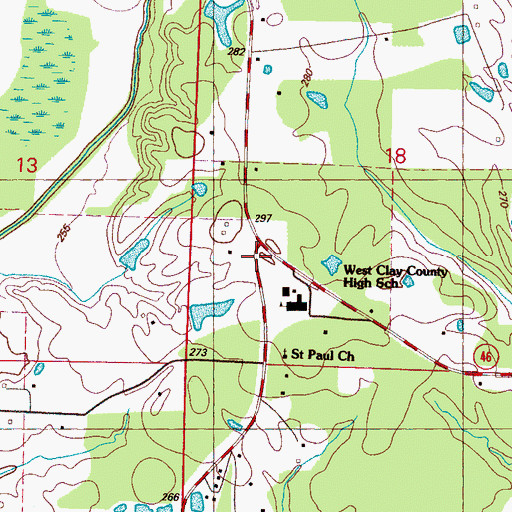 Topographic Map of Beasley, MS