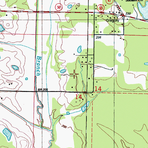 Topographic Map of Bridges Mill (historical), MS
