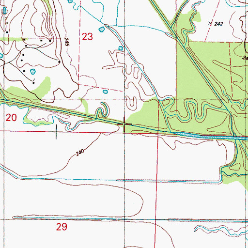 Topographic Map of North Canal, MS
