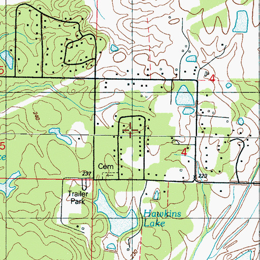Topographic Map of Pine Acres, MS