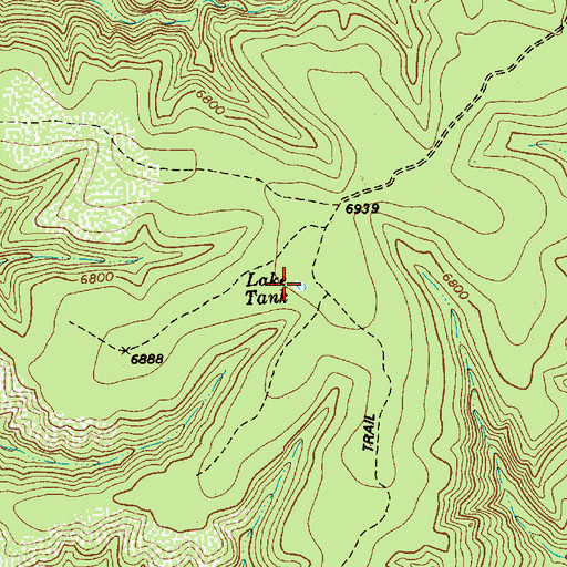 Topographic Map of Lake Tank, AZ