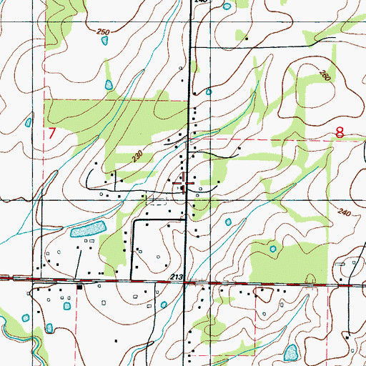 Topographic Map of Stronghill Baptist Church, MS