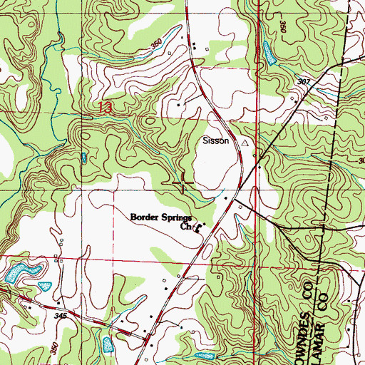 Topographic Map of Swanzy (historical), MS