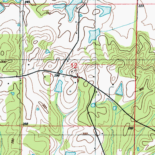 Topographic Map of Tampico (historical), MS