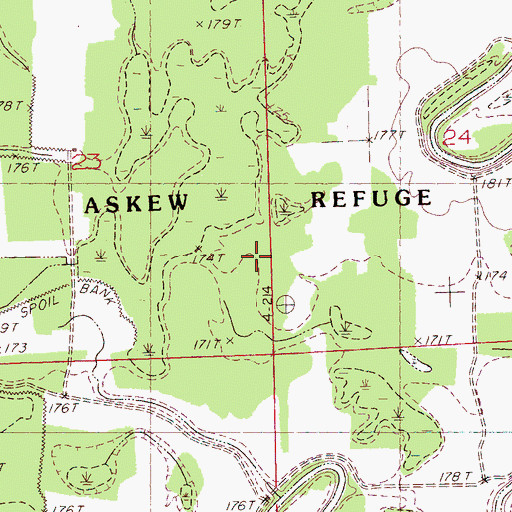 Topographic Map of Askew Refuge, MS