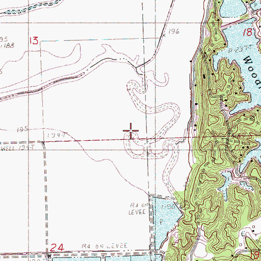 Topographic Map of Bennetts Landing (historical), MS
