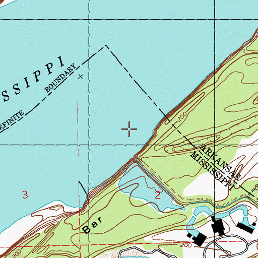 Topographic Map of Bowies Point, MS