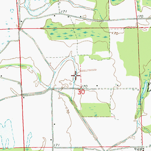 Topographic Map of Dead Man Lake, MS