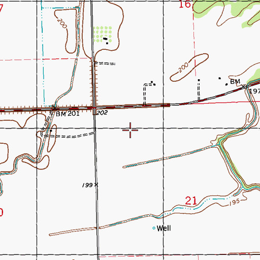 Topographic Map of Eureka Plantation (historical), MS