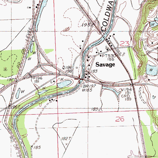 Topographic Map of Hudsons Ferry (historical), MS