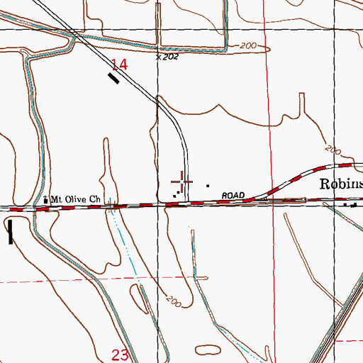 Topographic Map of Indian Creek Plantation (historical), MS
