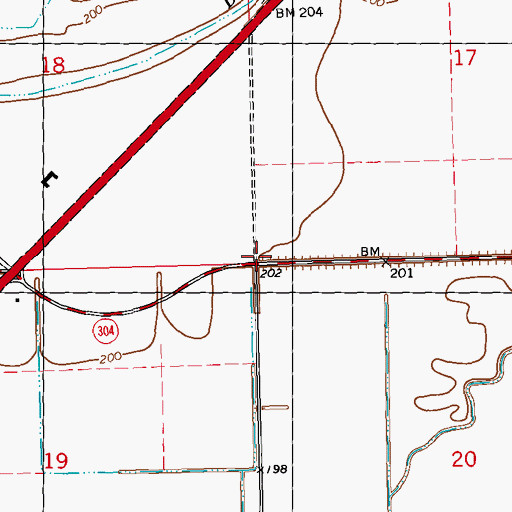 Topographic Map of Johnson Church (historical), MS