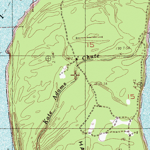 Topographic Map of Kate Adams Chute, MS