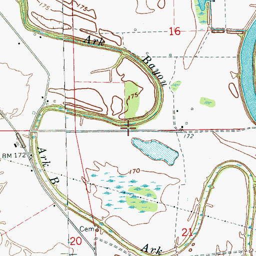 Topographic Map of Lake City Church (historical), MS