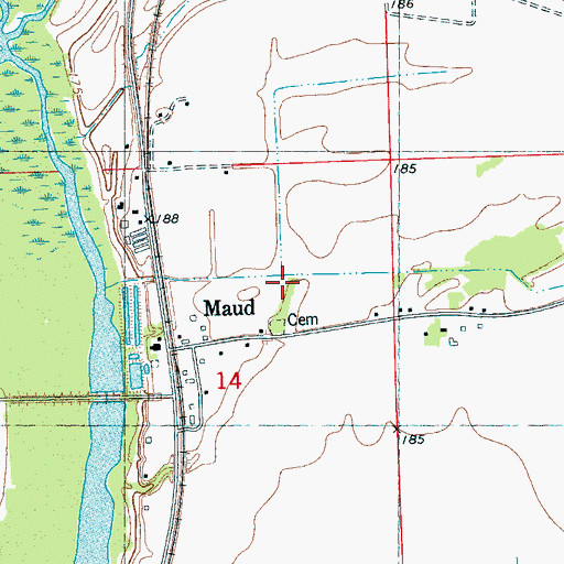 Topographic Map of Lake School (historical), MS