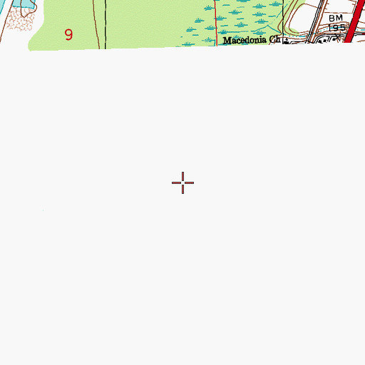 Topographic Map of Macedonia Cemetery, MS