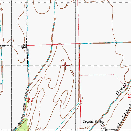 Topographic Map of Mary Mac Plantation (historical), MS