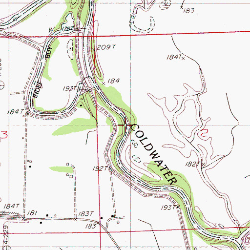 Topographic Map of Matthews Ferry (historical), MS