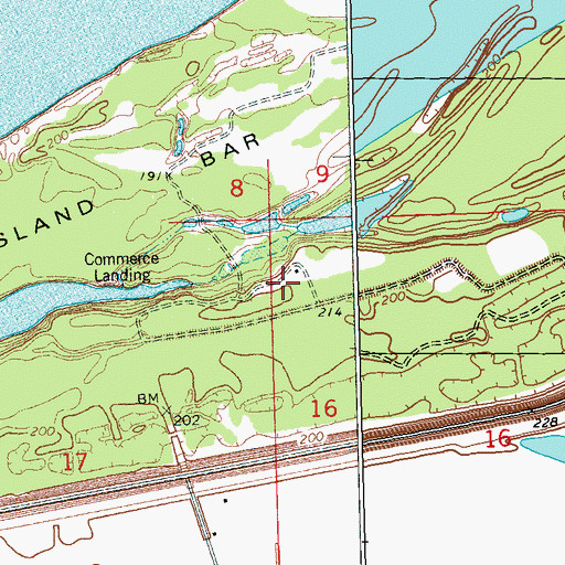 Topographic Map of Polk Landing, MS