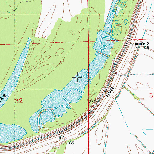 Topographic Map of Sandy Bayou, MS