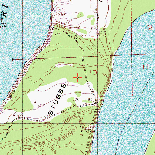 Topographic Map of Stubbs Island, MS