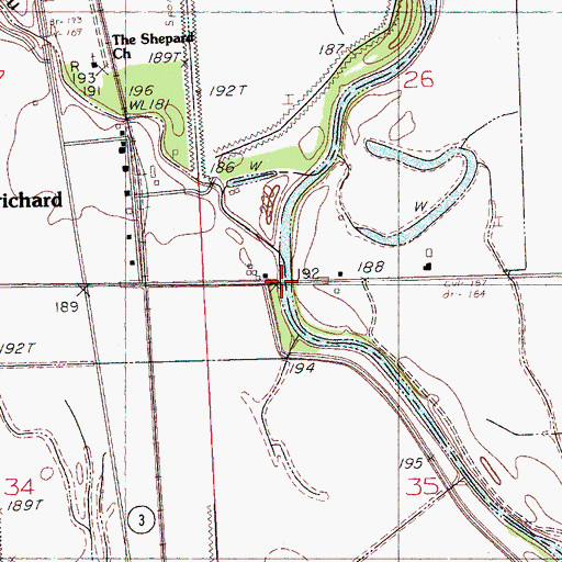 Topographic Map of Thompsons Ferry (historical), MS