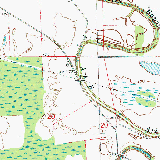 Topographic Map of Wildwood School (historical), MS