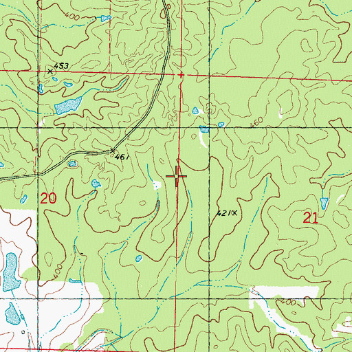Topographic Map of Blackmonton (historical), MS
