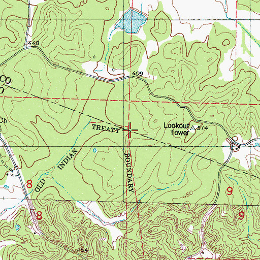 Topographic Map of Chun Corner (historical), MS