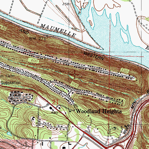 Topographic Map of River Mountain Park, AR