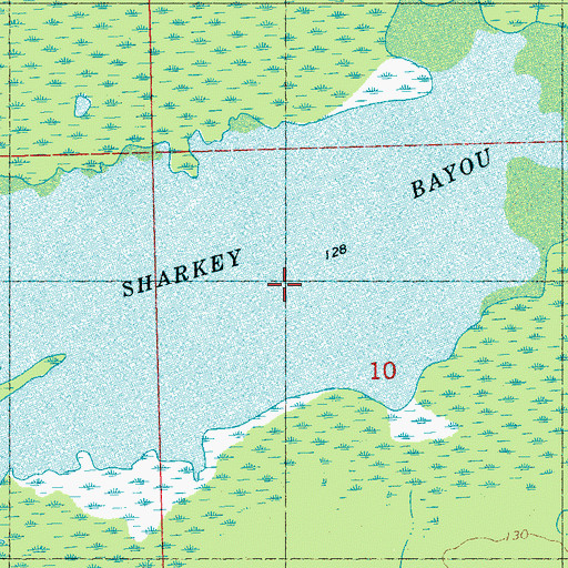 Topographic Map of Sharkey Bayou, MS