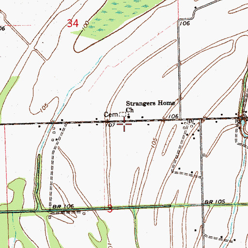 Topographic Map of Alice School (historical), MS