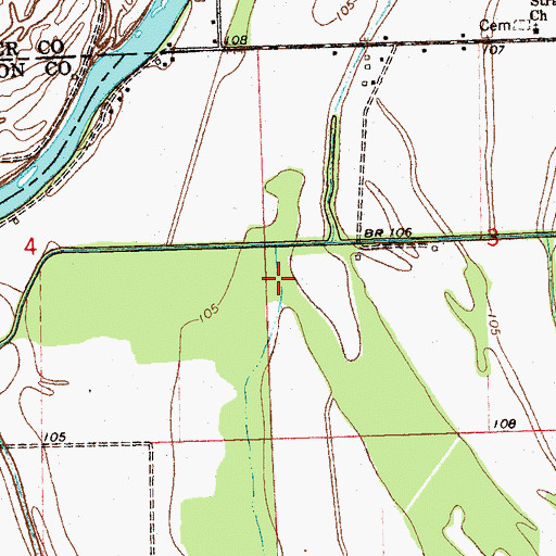 Topographic Map of Clear Lake (historical), MS