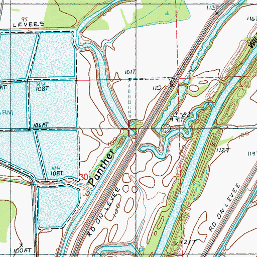 Topographic Map of Goshen Bayou, MS