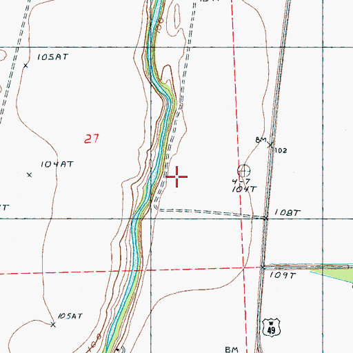 Topographic Map of Goshen Cemetery, MS