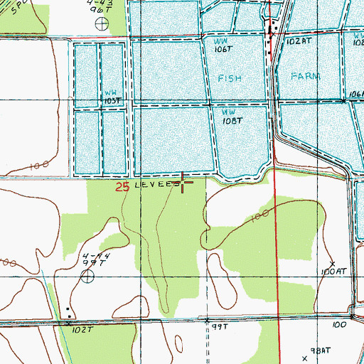 Topographic Map of Goshen Lake, MS