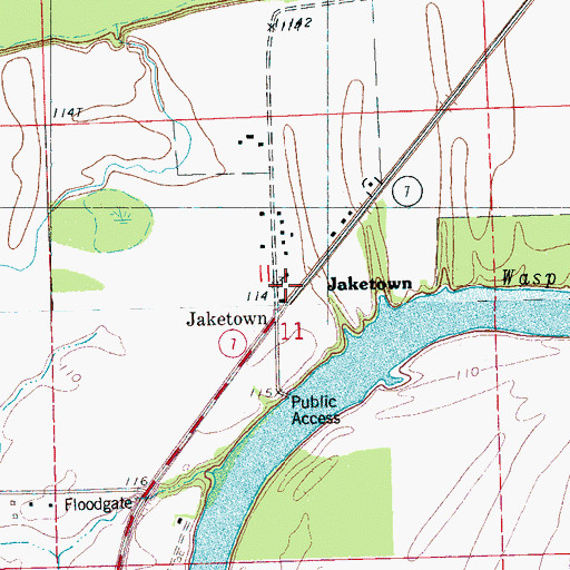Topographic Map of Indian Mound Church (historical), MS