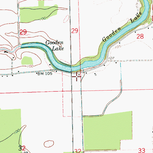 Topographic Map of Mound School (historical), MS