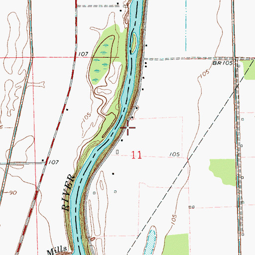 Topographic Map of Rising Star Church (historical), MS