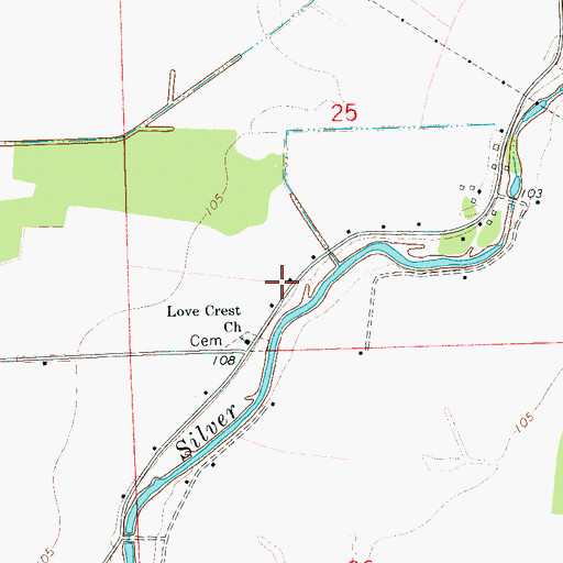 Topographic Map of Romeo, MS