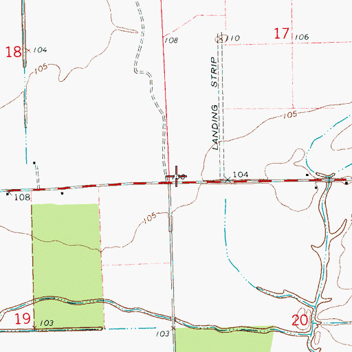 Topographic Map of Shady Grove Church (historical), MS