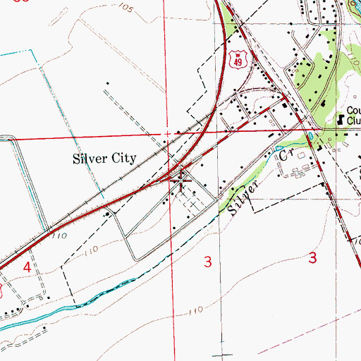 Topographic Map of Shiloh Church, MS