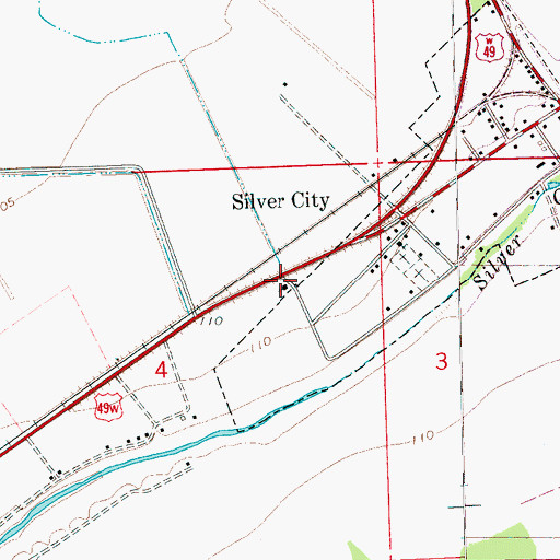 Topographic Map of Show Hope Church, MS