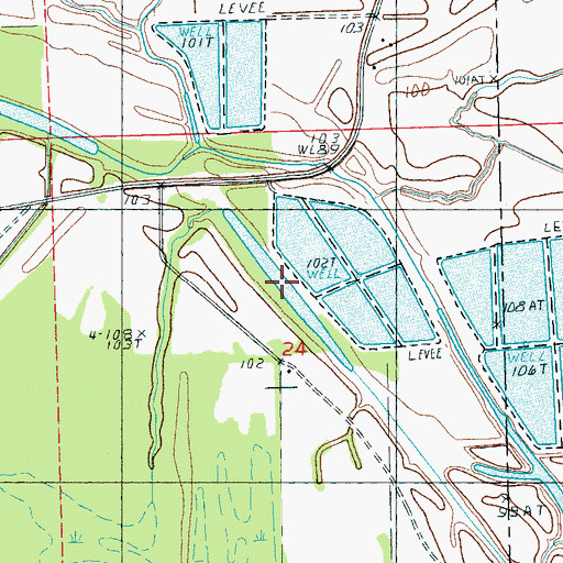 Topographic Map of Wilson Lake, MS