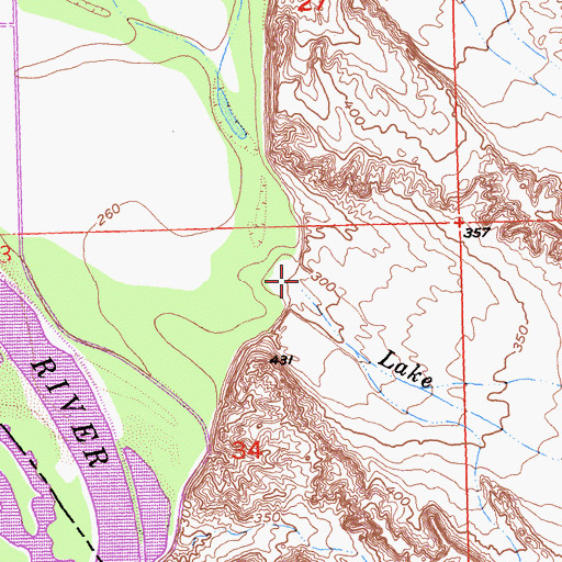 Topographic Map of Lake Wash, AZ